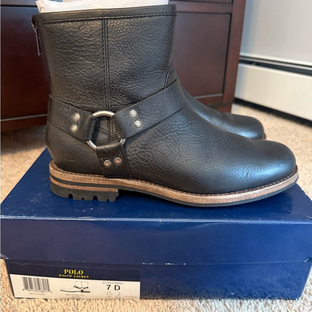 Polo by Ralph Lauren Dark Leather Men's Boots